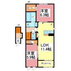 リヨン鯖江　01の物件間取画像